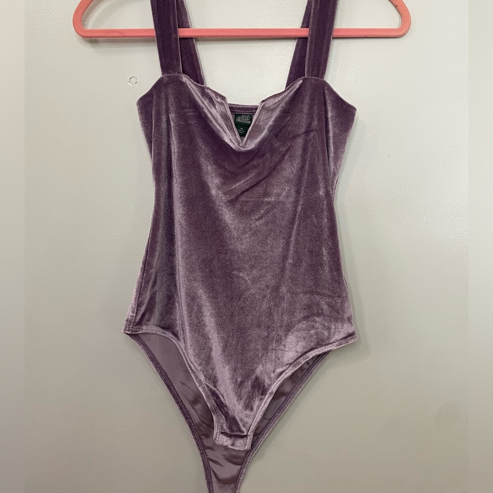 Wild Fable Lavender Velvet Bodysuit